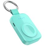 i.VALUX Portable Wireless Charger for Apple Watch Series 10,9,8,7,6,5,4,3,2,SE,Ultra,1000mAh iWatch Charger,Magnetic Keychain Power Bank,Travel Accessories Battery Pack 45/44/42/41/40/38/49mm(Green)