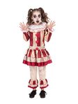 Bristol Novelty CF245S Carnevil Clown (Girl) Small Costume, Beige, Red, Age 4-6 Years Old