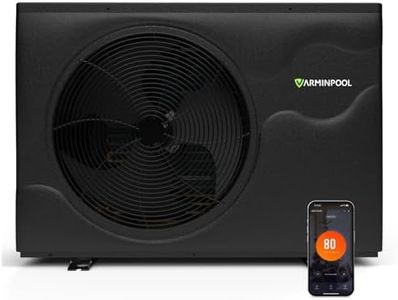 VARMINPOOL 58000BTU Smart Inverter Pro Pool Heat Pump for Inground & Above Ground Pools up to 18000 Gallons, WiFi Enabled Electric Pool Heater with Heating & Cooling, 220V, Timer Control