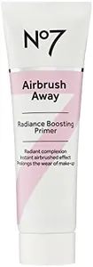 No7 Airbrush Away Radiance Boosting Foundation Primer - Illuminating Glow Primer for Seamless Makeup Application - Leaves Skin Dewy, Smooth & Radiant - Extends Makeup Wear (30ml)