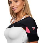 Generic Shoulder Brace for Women & Men by FIGHTECH® | Support for Torn Rotator Cuff & Other Shoulder Injuries (Pink, Small/Medium)