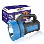 Pick Ur Needs 100W Rechargeable Long Range Search Torch Light with 2 Side Emergency Kissan Light (Blue)