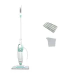 Shark Steam Mop, Lightweight Steam Mop for Hard Floors with 2 Machine Washable Cleaning Pads & Fill Flask, 375ml Capacity, 5.5m Power Cord, 30 Second Heat-Up, White & Green S1000UK