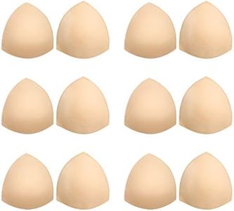 Awpeye Bra Pads Inserts 6 Pairs, Bra Cups Inserts, Removable Breast Enhancers Inserts for Women (Beige), 6 Pairs-Beige/Black/White, A/B