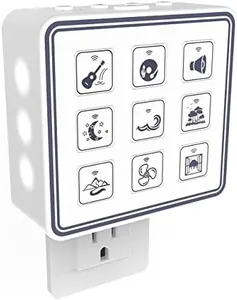 Plug in White Noise Sound Machine with Adjustable Kids Night Light for Sleeping, 9 Non-Looping Sounds, Timer, Volume Control & Headphone Jack | Portable Noise Maker for Adults & Baby, Home, Office