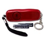 Minder 130db Police Approved Personal Staff Panic Rape Attack Safety Security Keyring Alarm with Flashlight (With Spare Batteries, Red)