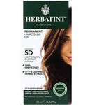 Herbatint Permanent Herbal Haircolor Gel, 5D Light Golden Chestnut, 4.56 Ounce