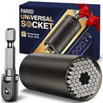 Christmas Stocking Stuffer Gifts for Men - Super Universal Socket Tools Gifts for Dad, Socket Set with Power Drill Adapter Super Grip Socket (7-19mm) Cool Gadgets for Men Women Husband Handy DIY