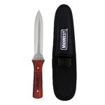 Midwest Tool and Cutlery Midwest Flex Duct Knife - 5" Blade with Contoured Wooden Handle & Nylon Sheath - MWT-FDK01