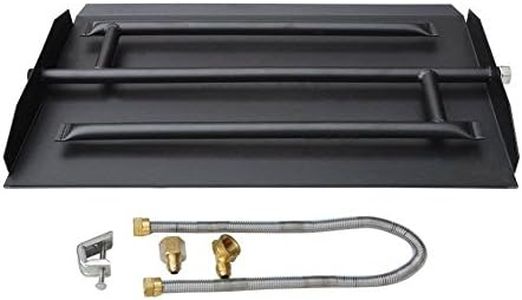 Stanbroil 22.5" Natural Gas Powder Coated Steel Fireplace Triple Flame Pan Burner Kit