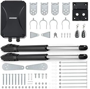 CO-Z ADSW1 Automatic Dual Swing Gate Opener Kit, Electric Gate Opener for Double Swing Gates, Driveway Home Garden Gate Opening System for Doors up to 880lb 20ft,Dual Gate Kit with Remote Control