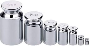 7 PCS Calibration Weights, Scale Calibration Weight Set, 0.04 oz (1 g), 0.04 oz (2 g), 0.4 oz (5 g), 0.4 oz (20 g), 1.7 oz (50 g), Carbon Steel Small Weight, Scale Weights for Digital Scale, Gram Scale Balance, Jewelry Scale (Silver)