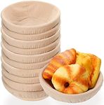 Ziliny Set of 6 Bread Proofing Basket Round Bread Banneton Sourdough Bread Kit with Cloth Liner Plastic Scraper Dough Proofing Bowls for Home Sourdough Bakers Bread Making Supplies (9 Inch)