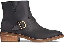 Sperry Women's Seaport Storm Buckle Bootsie Leather Fashion Boot, Black, 6.5