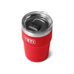 YETI Rambler 16 oz Stackable Tumbler, Vacuum Insulated, Stainless Steel with MagSlider Lid, Rescue Red