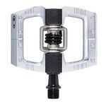 Crankbrothers Mallet DH Mountain Bike Pedals - Silver Edition - MTB DH Downhill Optimized Platform - Clip-in System Pair of Bicycle Bicycle Mountain Bike Pedals (Cleats Included)