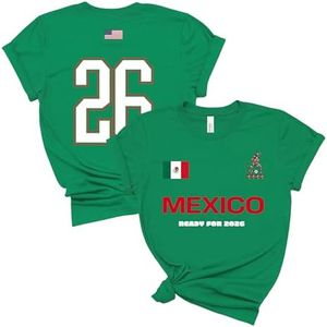 World Soccer 2026 Mexico T-Shirt Men Women Cup Tournament International Football Fan Tee National Team Supporter Top White