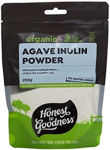 Honest to Goodness, Organic Agave Inulin Powder, 200 Grams - A Natural, Subtle Sweetness. 100% Pure and Natural Fiber. No Anti-Caking Agents or Fillers.