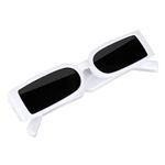 Black Jones Mc Stan Style Retro Non-Polarized Glasses Outdoor Travelling Bikes Cars Driving Goggles For Women Free Size (White)