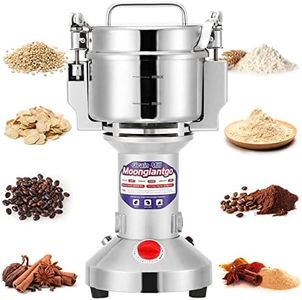 Moongiantgo Grain Mill Grinder Electric 300g Commercial Spice Grinder 1500W Stainless Steel Pulverizer Dry Grinder Grinding Machine (300g Upright, 110V)