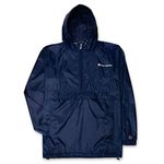 Champion Mens Big and Tall Packable Lightweight Anorak Jacket with Printed Script Logo