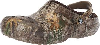 Crocs Unisex Adult Classic Lined Realtree Edge Clog, Chocolate/Chocolate, 11 Women/9 Men US