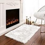 Latepis White Sheepskin Rug 2x3 Fau