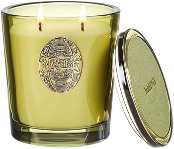 M&SENSE Large Two-Wick Strong Soy Candle | Sandalwood Jasmine & Green | 19.8 oz, 120H Burn Time | Luxury Candle for Relaxation, Gifting, Home Décor | Ideal for Bedroom, Office, Party Ambiance