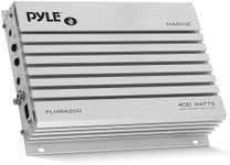 Pyle Hydra Marine Amplifier Upgraded Elite Series 400 Watt 2 Channel Bridgeable Audio Amplifier-Waterproof, Dual MOSFET Power Supply, GAIN Level Controls, RCA Stereo Input & LED Indicator (PLMRA200)