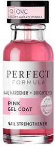 Perfect Formula Pink Gel Coat – Rosey Glow Nail Strengthener & Keratin Treatment, 0.6 oz - Protein-Rich, Glossy Pink Gel Nail Polish for Damaged Nails | Supports Growth & Repair