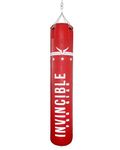 Invincible Pro Gear Filled Boxing Bag for Men & Women Training, Punching Bag, Kick Boxing Bag, MMA, Red Color Special Edition 150 Cm, 5 Ft