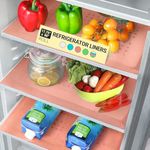 Refrigerator Liners for Shelves by Linda’s Essentials - Easy to Clean Fridge Liner with Spill Protection, Refrigerator Shelf Liners & Drawer Liner, Non Slip BPA-Free Refrigerator Mats (Pink Roll)