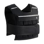 ZELUS 45lb Weighted Vest with Iron Weights for Exercise, Adjustable Weight Vest for Men, Workout Vest for Home Workouts Cardio Strength Training Weight Loss (Black)