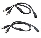 zdyCGTime 2Pack DC Power Female to Male Splitter Adapter Cable 1 Female to 2 Male 5.5mm x 2.1mm DC Power Supply Splitter Cord for Security CCTV Parking Security Cameras(1 to 2)