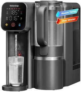 Waterdrop M6H Instant Hot Reverse Osmosis System Countertop Water Filter, 7-Stage, 3:1 Pure to Drain, Hot Water Dispenser with 5 Temperature Options, RO System with Glass Pitcher, BPA-Free