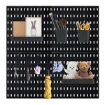 YIQXKOUY 22" x 22" Pegboard Combination Wall Organizer Kit Including 4 Pieces Peg Board and 36 Accessories Modular Hanging Wall Mount Display Peg Board Panel Kits for Home, Bedroom, Office, Bathroom