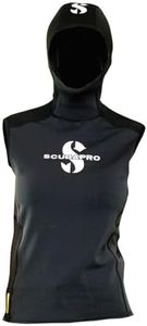 SCUBAPRO Women's 1mm Hybrid Hooded Diving Vest, X-Large, Black