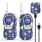 Qniglo Walkie Talkies for Kids - Rechargeable Kids Walkie Talkies with Clear Sound, Long Range - Perfect Birthday for 3-8 Year Old Boys Girls - Outdoor Adventures, Camping, Hiking