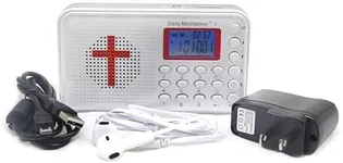 Daily Meditation 1 NKJV Audio Bible Player- New King James Version Electronic Bible (with Rechargeable Battery, Charger, Ear Buds and Built-in Speaker)