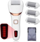 USB Electric Callus and Hard Skin Remover- Rechargeable Electric Foot Rasp Hard Skin Remover Waterproof with 3 Roller Heads for Dead Cracked Skin