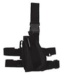 Tactical holster, black, leg- and beltfixing, left