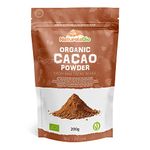 Organic Cacao Powder 200 g. Peruvian, Natural and Pure. Made in Peru from The Theobroma Cacao Plant. Produced from Raw Cacao Beans. Source of Magnesium, Manganese and Phosphorus.