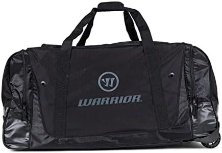 WARRIOR Q20 Wheel Hockey Bag, Black/Grey (Large (37" x 20" x 19"))