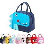 Runmeihe Kids Lunch Bag for Girls Boys Students, Reusable Cartoon Insulated Lunchbag,Small Foldable Waterproof Lunch Bags for Travel Picnic School