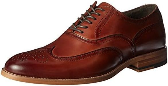 STACY ADAMS Men's, Dunbar Wingtip Oxford, Cognac, 9