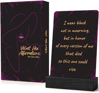 Kahlwn Badass Affirmation Cards for Women — 52 Daily Affirmations Card Deck with a Stand | for Self-Care And Gifts For Women Who've Outgrown Toxic Positivity