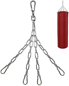 Yes4All Punching Bag Hanger, Stainless Steel Swivel Chain with 4 Snap Hooks for Heavy Bag, Gym Swing, Trapeze, and Hammock