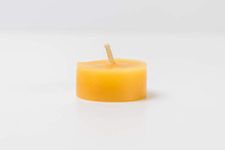 20 Tealight Beeswax Candles (in holders) - 100% Pure Beeswax, hand-poured, family-run and Made in Canada - by Gammy's Beezwax Candles