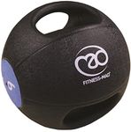 Fitness Mad 6kg Double Grip Medicine Ball - Blue