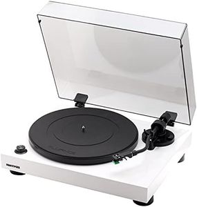 Fluance RT81 Elite High Fidelity Vinyl Turntable Record Player with Audio Technica AT95E Cartridge, Belt Drive, Built-in Preamp, Adjustable Counterweight, High Mass MDF Wood Plinth - Piano White